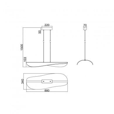 Suspension Bianca 1x50W Blanc MANTRA 7765