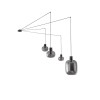 Suspension Cinzia 4x12W Ε27 Noir NOVA LUCE 9236540