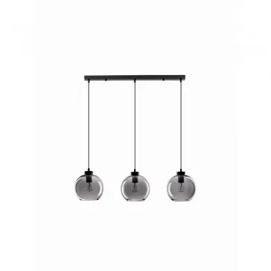 Suspension Palmer 3x12W ?27 Noir Fumé NOVA LUCE 9241150