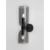 Applique Murale Palmer 2x5W ?27 Noir Fumé H37,5 NOVA LUCE 9241110