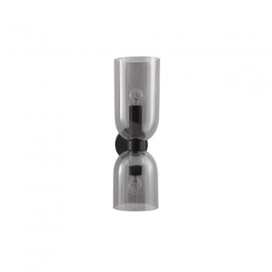 Applique Murale Palmer 2x5W ?27 Noir Fumé H37,5 NOVA LUCE 9241110