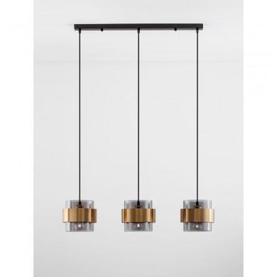 Suspension Sianna 3x12W Ε27 Or H140 NOVA LUCE 9236382