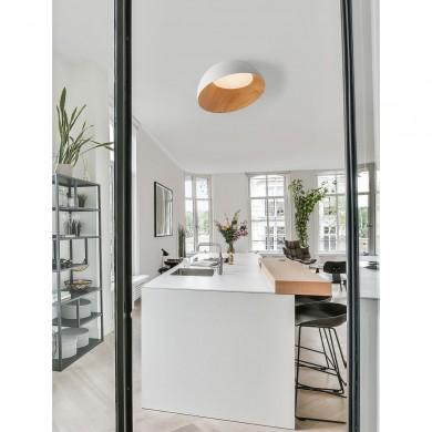 Plafonnier Selene 40W LED Blanc Bois NOVA LUCE 9345623