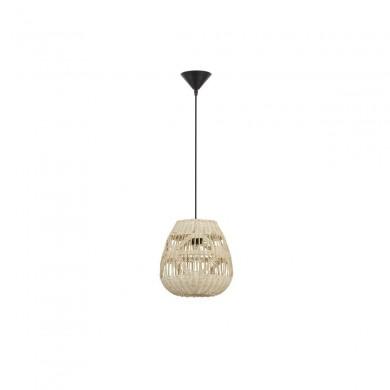 Suspension Marlo 1x12W E27 Rotin Naturel H26,5-180 NOVA LUCE 9586500