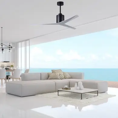 Ventilateur Plafond Eliza 142cm Noir Blanc ATLAS FAN EK-BK-WH