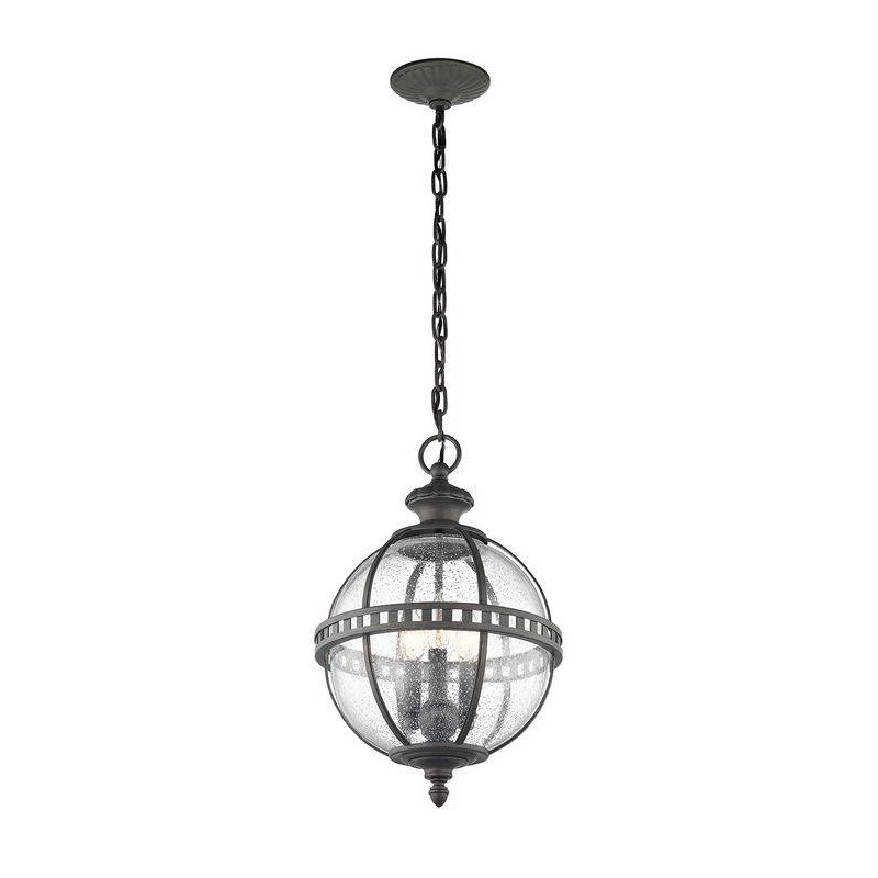 Suspension Exterieur Halleron Anthracite 3x60W E14 KICHLER KL-HALLERON-8M