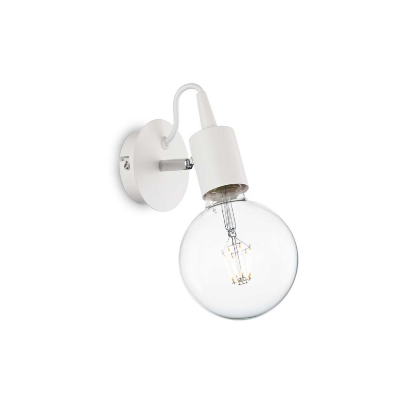 Applique Murale Edison 1x60W E27 Blanc IDEAL LUX 138374