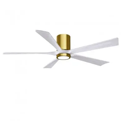 Ventilateur Plafond avec Lumière Irene 152cm Laiton Blanc MAT_IR5HLK-BRBR-MWH-60 IR5HLK-BRBR-MWH-60 Ventilateur Plafond avec Lumière Irene 152cm Laiton Blanc ATLAS FAN IR5HLK-BRBR-MWH-60