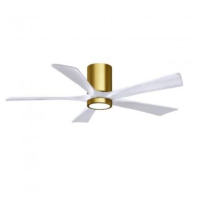 Ventilateur de Plafond avec lumière Irene 132cm Laiton Blanc ATLAS FAN IR5HLK-BRBR-MWH-52