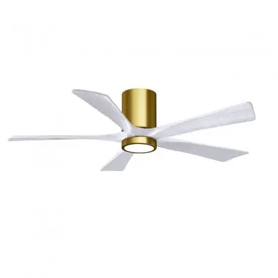 Ventilateur de Plafond avec lumière Irene 132cm Laiton Blanc ATLAS FAN IR5HLK-BRBR-MWH-52