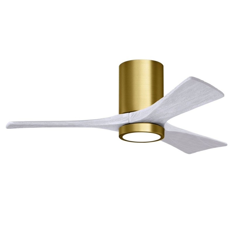 Ventilateur Plafond avec lumiere Irene-3HLK 106cm Laiton Blanc ATLAS FAN IR3HLK-BRBR-MWH-42