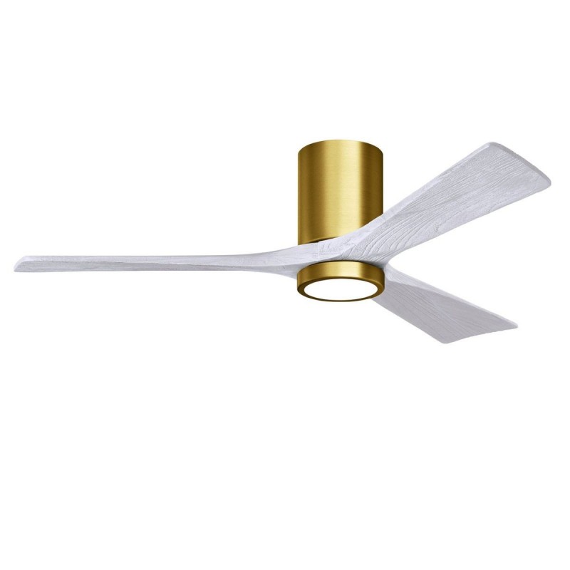 Ventilateur de Plafond avec lumière Irene-3HLK 132cm Laiton Blanc ATLAS FAN IR3HLK-BRBR-MWH-52