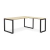 Bureau d'angle Abak Naturel Noir L170  OT01710NABL