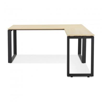 Bureau d'angle Abak Naturel Noir L170  OT01710NABL