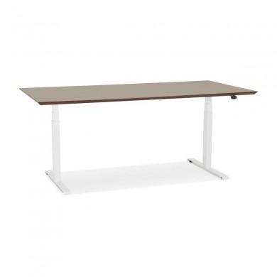 Bureau Assis-Debout Sidebu Noyer Blanc L180  OT01420WAWH