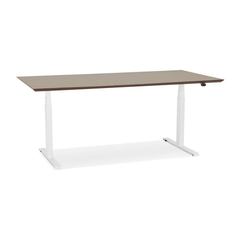 Bureau Assis-Debout Sidebu Noyer Blanc L180  OT01420WAWH