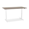 Bureau Assis-Debout Sidebu Noyer Blanc L180  OT01420WAWH