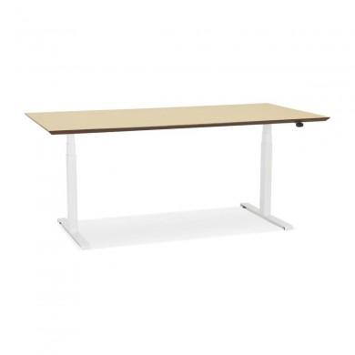 Bureau Assis-Debout Sidebu Naturel Blanc L180  OT01410NAWH