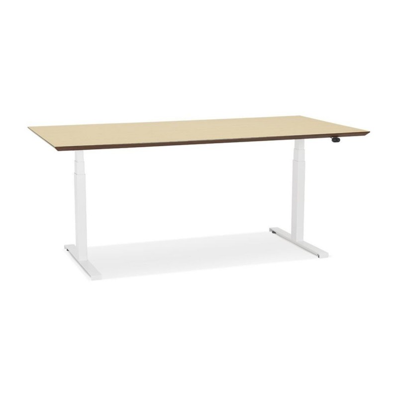 Bureau Assis-Debout Sidebu Naturel Blanc L180  OT01410NAWH