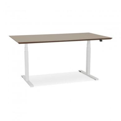 Bureau Assis-Debout Sidebu Noyer Blanc L150  OT01390WAWH