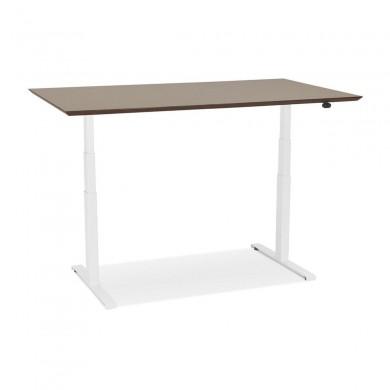 Bureau Assis-Debout Sidebu Noyer Blanc L150  OT01390WAWH