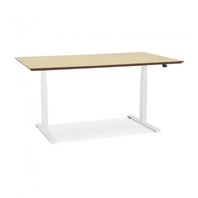 Bureau Assis-Debout Sidebu Naturel Blanc L150  OT01380NAWH