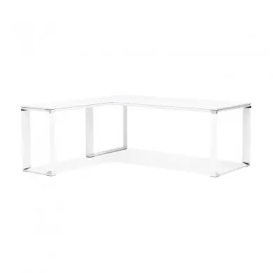 Bureau d'angle Warner Blanc L200 Bois  OT01350WHWH