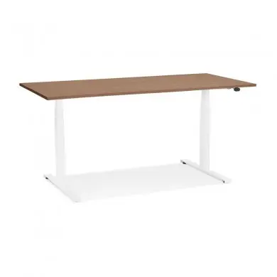 Bureau Assis-Debout Droide Noyer Blanc L140  OT01190WAWH