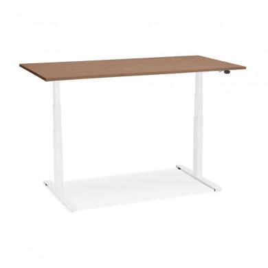 Bureau Assis-Debout Droide Noyer Blanc L140  OT01190WAWH