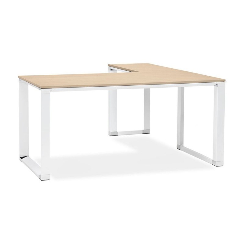 Bureau d'angle Warner Naturel Blanc L170  OT00580NAWH