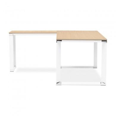 Bureau d'angle Warner Naturel Blanc L170  OT00580NAWH