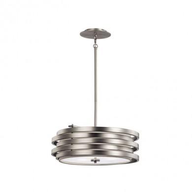 Suspension ronde Roswell 3x100W Argent ELSTEAD LIGHTING klroswellpb