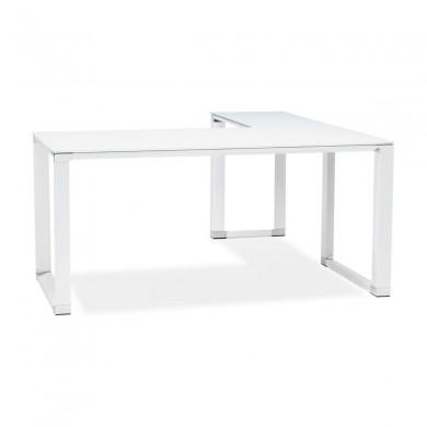 Bureau d'angle Warner Blanc L170 Verre  OT00210WH