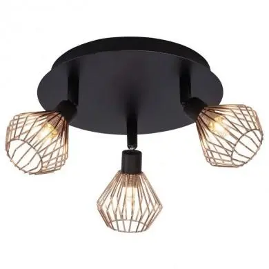 Plafonnier DALMA 3x33W G9 Noir-cuivre BRI_21034_76 21034/76 Plafonnier DALMA 3x33W G9 Noir-cuivre BRILLIANT 21034/76