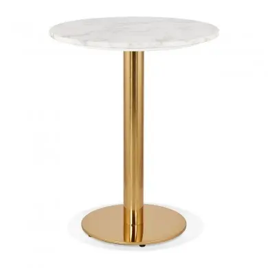 Table à manger Odeo Blanc Or  DT02480WHGO