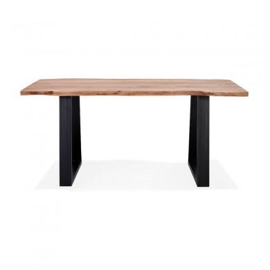 Table industrielle rectangulaire Mori Table Naturel Noir L160  DT02310NABL