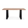 Table industrielle rectangulaire Mori Table Naturel Noir L160  DT02310NABL