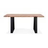 Table industrielle rectangulaire Mori Table Naturel Noir L160  DT02310NABL