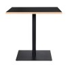 Table à manger carrée Baba Noir L80 Bois  DT01860BLBL