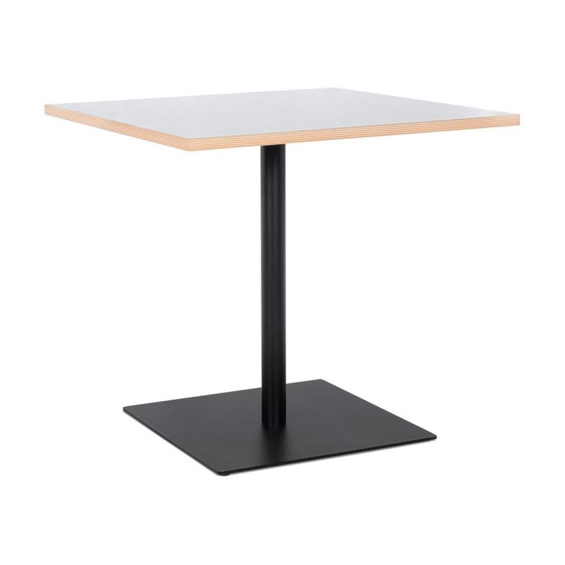 Table à manger carrée Baba Blanc Noir L80 Bois  DT01850WHBL