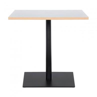 Table à manger carrée Baba Blanc Noir L80 Bois  DT01850WHBL