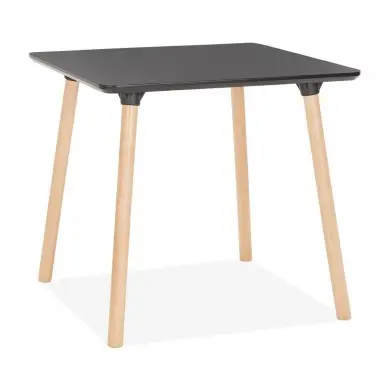Table à manger carrée Shiko Noir  DT01840BL