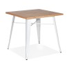 Table à manger carrée Strehla Naturel Blanc  DT01440NAWH