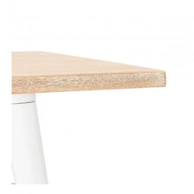 Table à manger carrée Strehla Naturel Blanc  DT01440NAWH