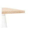 Table à manger carrée Strehla Naturel Blanc  DT01440NAWH