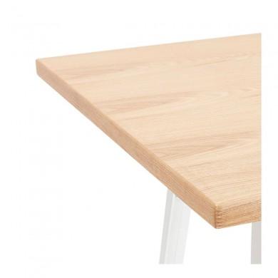 Table à manger carrée Strehla Naturel Blanc  DT01440NAWH