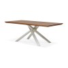 Table industrielle rectangulaire Royalty Noyer Acier brossé  DT01280WABS