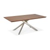 Table industrielle rectangulaire Royalty Noyer Acier brossé  DT01280WABS