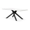 Table à manger rectangulaire Viedma Blanc Noir  DT01170WHBL