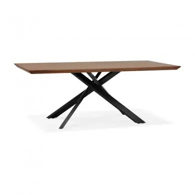 Table industrielle rectangulaire Royalty Noyer Noir  DT01120WABL